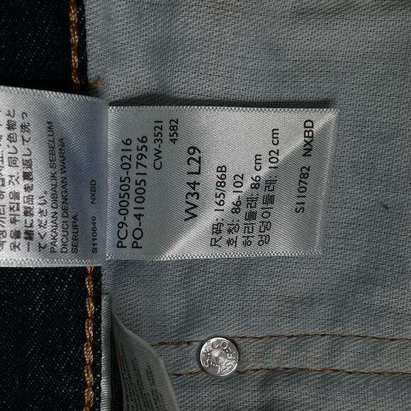 Levi’s NWT 505 Regular Fit Men's Red Tab Straight Blue Denim Jeans Size 34x29 - Picture 6 of 8